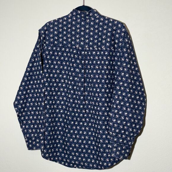 Munsingwear Shirt Mens size LT Gray Fishing Lures Long Sleeve Button Down - Picture 2 of 6